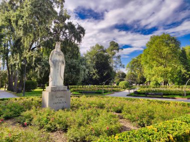 Isabel La Catolica Parkı, Gijon Şehri, Asturias, İspanya, Avrupa