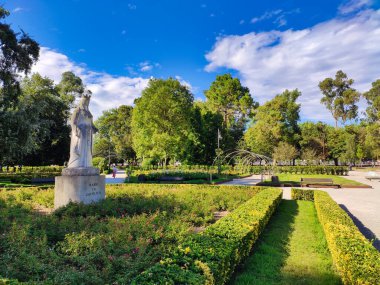 Isabel La Catolica Parkı, Gijon Şehri, Asturias, İspanya, Avrupa