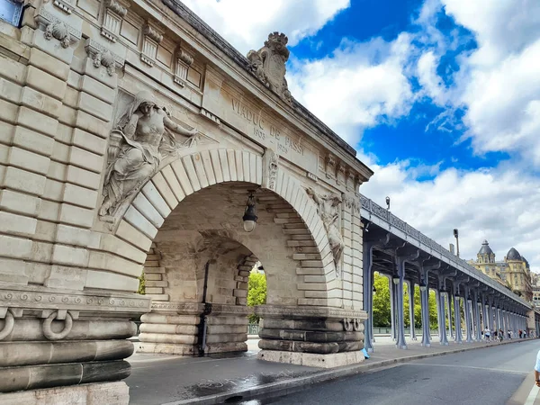 Viaduc Passy Ponte Bir Hakeim Paris França Europa — Fotografia de Stock