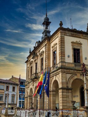 Villaviciosa city hall building, Comarca de la Sidra, Asturias, Spain, Europe clipart