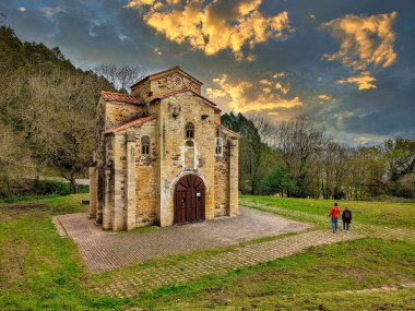 Pre-Romanesque church of San Miguel de Lillo. Oviedo, Asturias, Spain, Europe clipart