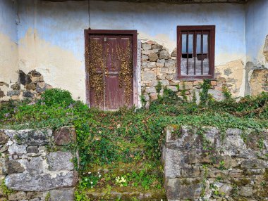 Ligueria village is in the Espinareu valley, Asturias, Spain clipart