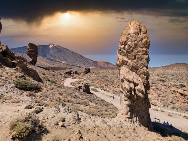 Roques de Garcia, Teide National Park, Tenerife, Spain clipart