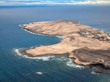 Punta de Gando yarımadasının havadan görünüşü, Büyük Kanarya Adası, Canry Adaları, İspanya
