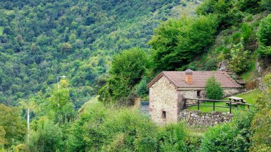 Cabin near Las Vnias village, Somiedo Natural Park and Biosphere Reserve, Asturias, Spain, Europe clipart