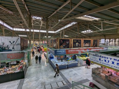 Oviedo, Asturias, Spain; 13th october 2024: El Fontan market clipart