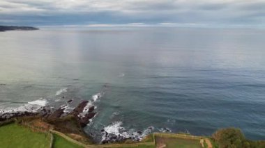 Luces deniz feneri ve Cantabrian sahili, Colunga belediyesi, Asturias, İspanya