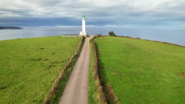 Luces deniz feneri ve Cantabrian sahili, Colunga belediyesi, Asturias, İspanya