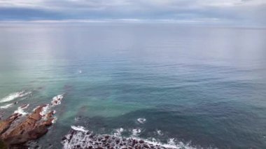 Luces deniz feneri ve Cantabrian sahili, Colunga belediyesi, Asturias, İspanya