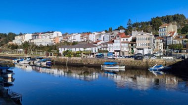 Mandeo river at Betanzos village, A Coruna, Galicia, Spain clipart