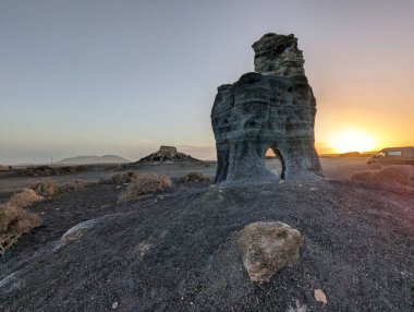 Los Roferos de Teseguite geological formations, Teguise municipality, Lanzarote island, Spain, Europe clipart