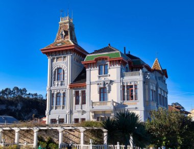 Villa Rosario Hotel built in 1914, Ribadesella, Asturias, Espaa clipart