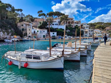 Cala Figuera Limanı, Mallorca, Mayorka, Balear Adaları, Akdeniz, İspanya, Avrupa