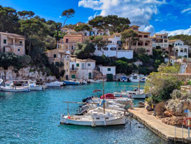 Cala Figuera Limanı, Mallorca, Mayorka, Balear Adaları, Akdeniz, İspanya, Avrupa