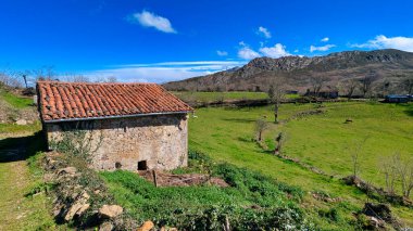 La Corredoria köyündeki çobanların kulübeleri, Grado belediyesi, Asturias, İspanya
