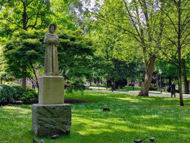 Campo de San Francisco Parkı, Oviedo Şehri, Asturias, İspanya