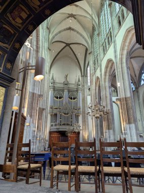 Utrecht, Hollanda 'daki Gotik Dom Kilisesi ya da Sain Martin Katedrali' nden.