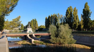 Dam Bridge 8 over Manzanares river, Arganzuela, Madrid, Spain