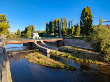 Dam Bridge 8 over Manzanares river, Arganzuela, Madrid, Spain
