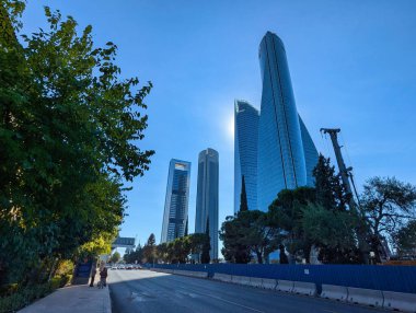 Madrid, Spain; 4th october 2025: Cuatro Torres Business Area, financial district skyline in modern Spanish capital city