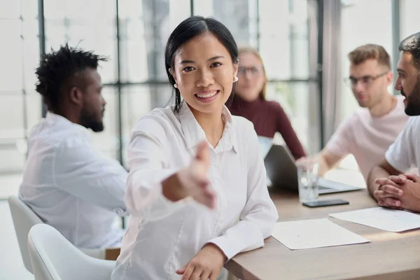 stock image Business Colleagues Discussing Strategy At Office