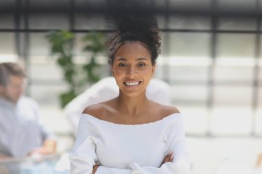 Beautiful female african american business woman