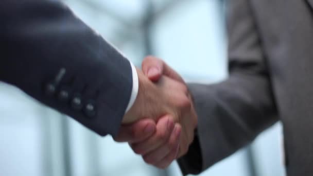 Diversité Deux Partenaires Commerciaux Serrent Main Avec Des Fusions Acquisitions — Video