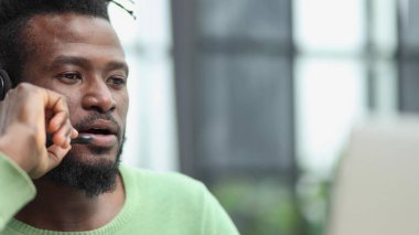 Pensive mixed race confident international company employee manager thinking of problem solution at office.