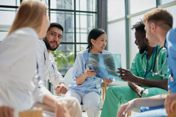 stock image All of them are trained and have experience with any x-rays.