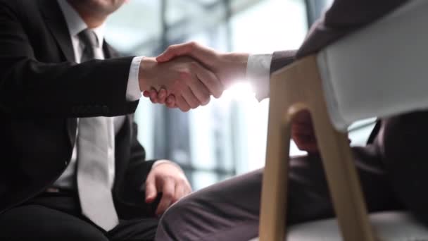 Koncepcja Hands Shake Biznes Symbol Umowy Partnerstwo — Wideo stockowe