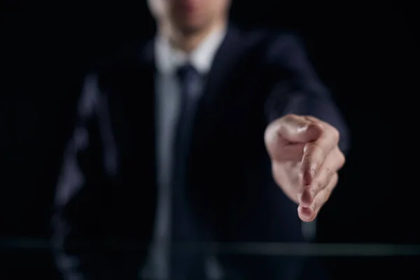 企業のビジネス成功へのチームワーク仕事のコンセプトの挨拶と握手と背景 — ストック写真