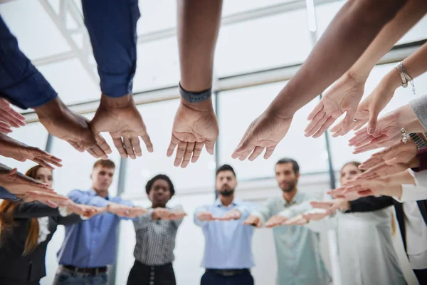 Friends Exchanging Highfive Office — Stock Photo, Image