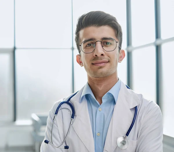 Close Portrait Qualified Professional Doctor — Stock Photo, Image