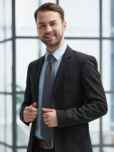 Man Feels Confident Office Stock Picture