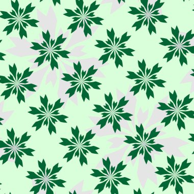 Tekrarlanan yeşil soyut çiçek basit düz desenli tasarım. Duvar kağıdı olarak kullanırız.