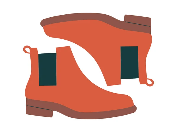 Chaussures Classiques Cuir Illustration Vectorielle Isolée Dessinée Main Dans Style — Image vectorielle