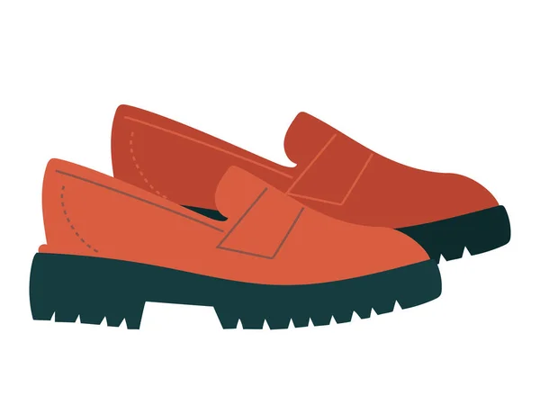 Chaussures Style Oxford Classiques Illustration Vectorielle Isolée Dessinée Main Dans — Image vectorielle
