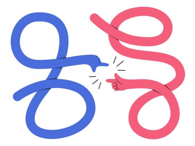 Uzun ve kıvırcık eller mükemmel bir el hareketi yapıyor. Çerçeve eller. El çizimi vektör çizimi, beyaz üzerine izole