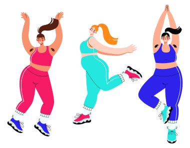 Koltuk altı kıllı çekici şişman kadınlar. Mutlu vücut pozitifliği ve kendini sevme konsepti. Şişmanlık fobisi ve vücut utancı yok.