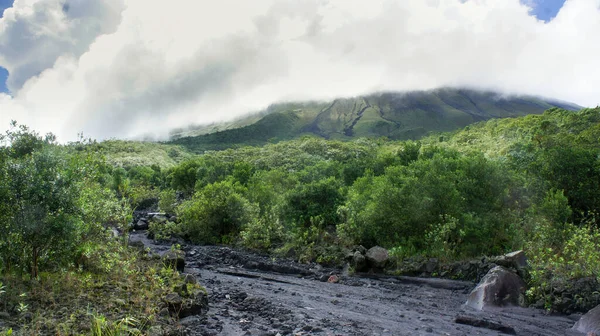Kosta Rika vapurunun yamacındaki volkanik toprak.