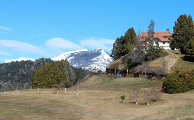 Golf course at the Llao Llao hotel in Barilocha, Argentina clipart
