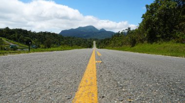 Estrada da Graciosa, historic road that cuts through the Atlantic forest in the Serra do Mar in the state of Paran, Brazil clipart