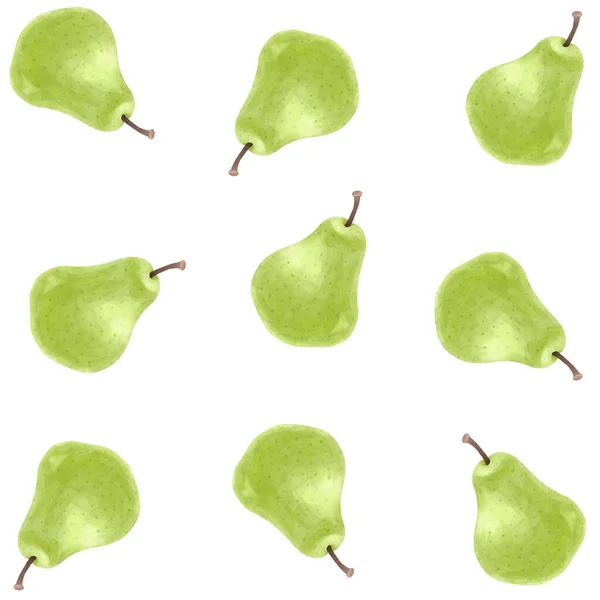 Delicious Pear Seamless Pattern Material — Stock Photo, Image