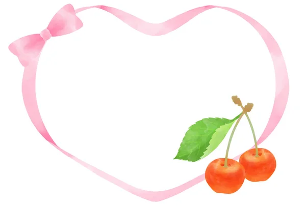 Kiraz ve kurdele motifleri ile dekoratif malzeme