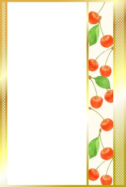 Kiraz motifli Japon tarzı dekoratif malzeme.