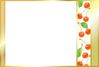 Kiraz motifli Japon tarzı dekoratif malzeme.