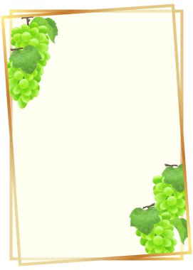 Üzüm motifli Japon tarzı dekoratif malzeme