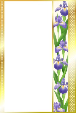 Japanese style decoration material of irises