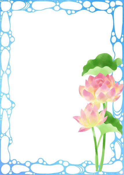 Wasserzeichen Und Lotus Hintergrundmaterial — Stockfoto