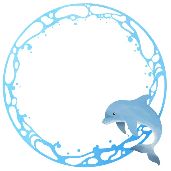 Decorative Material Dolphin Motif — Stock Photo, Image